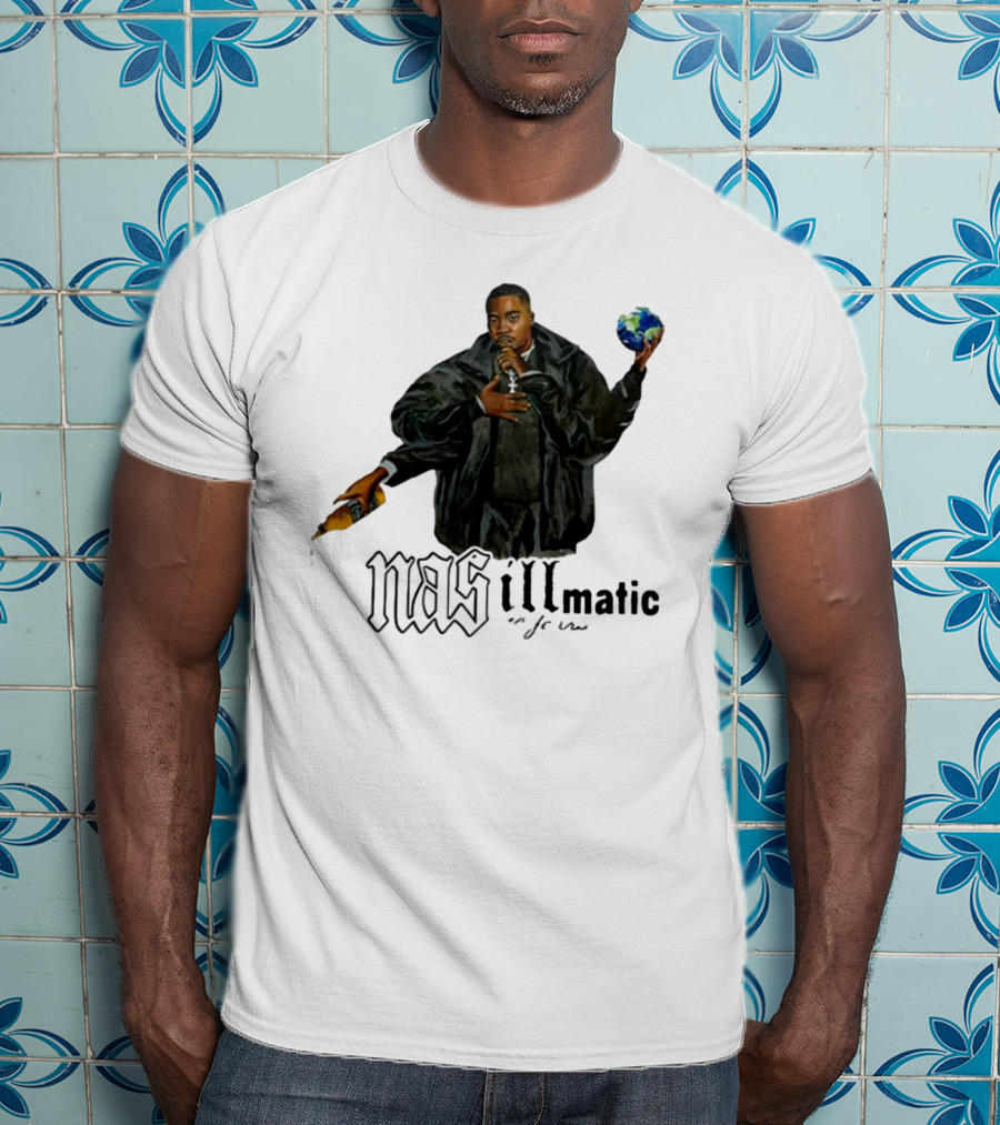 Nasirjones Illmatic 30 Years Globe And Wine T-Shirt