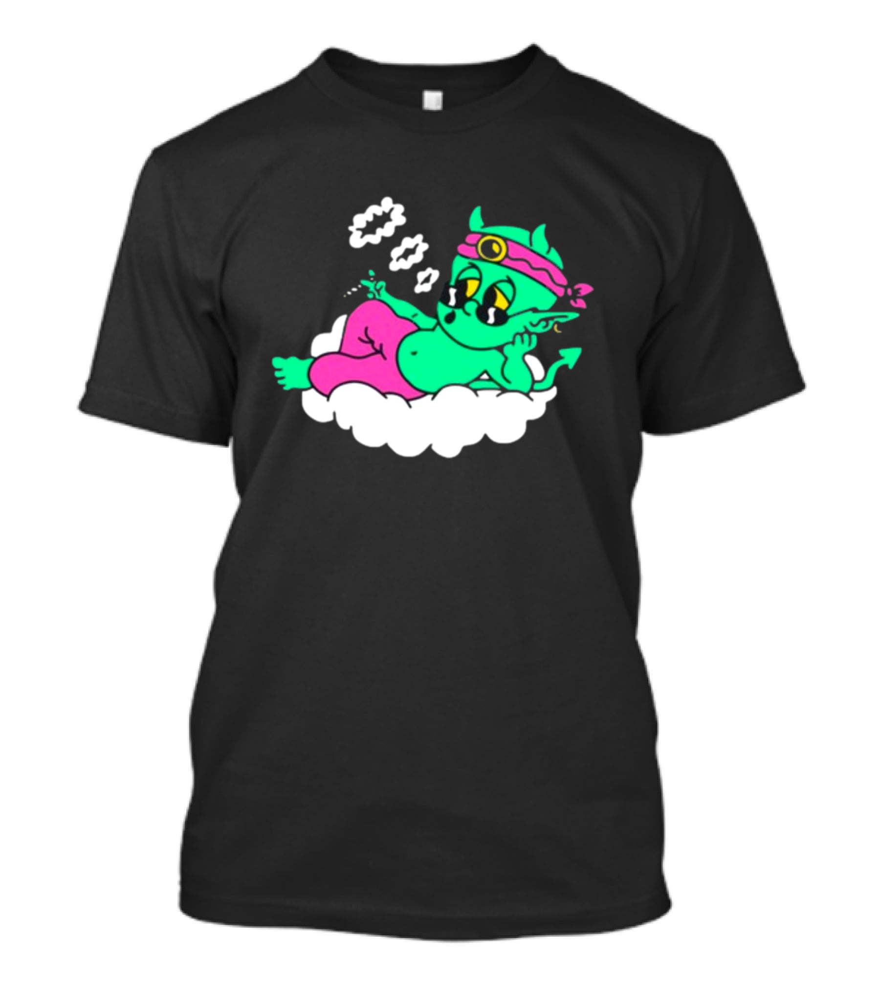 Supermega Funny Brothers Devils Lettuce Smoking Cartoon Demon Cloud T-Shirt
