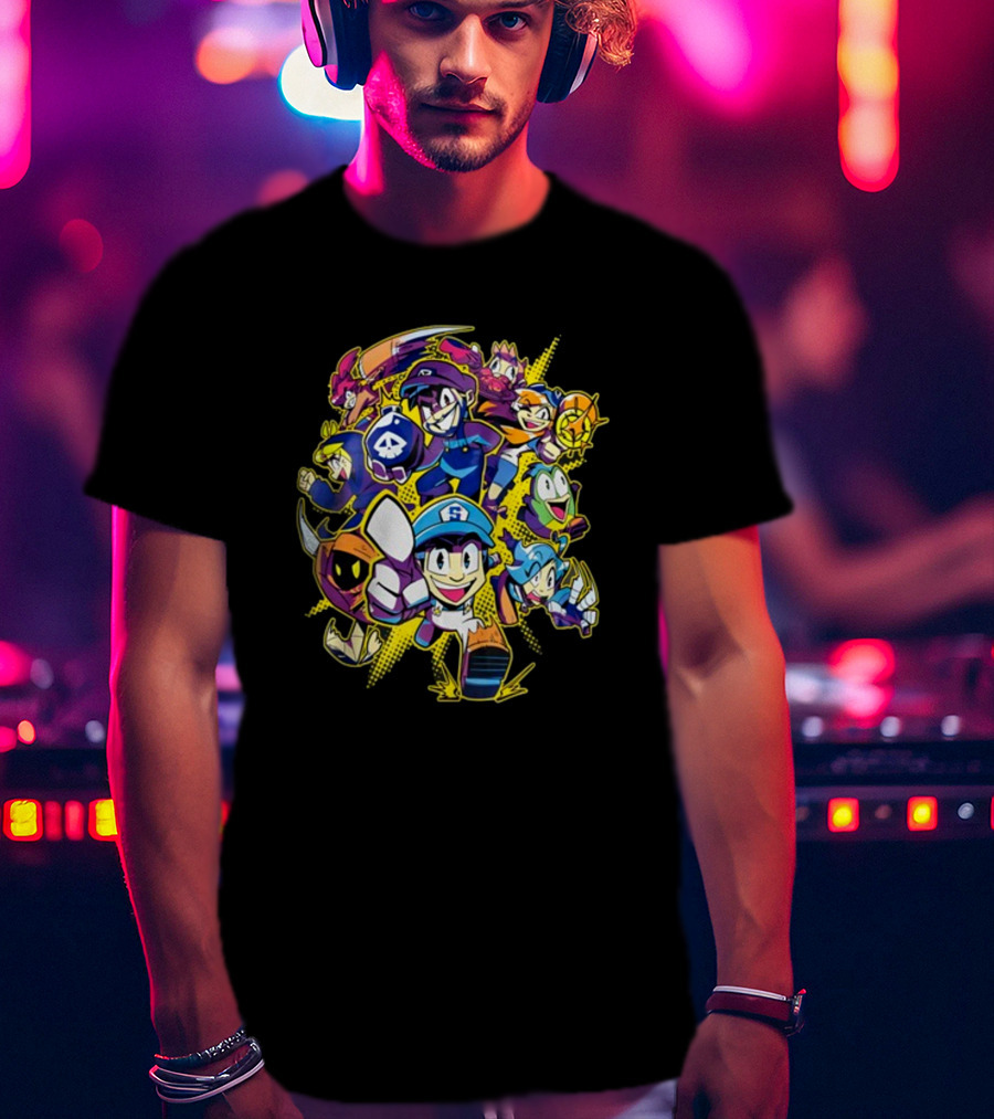SMG4 All Stars Character Ensemble Gaming Collage T-Shirt