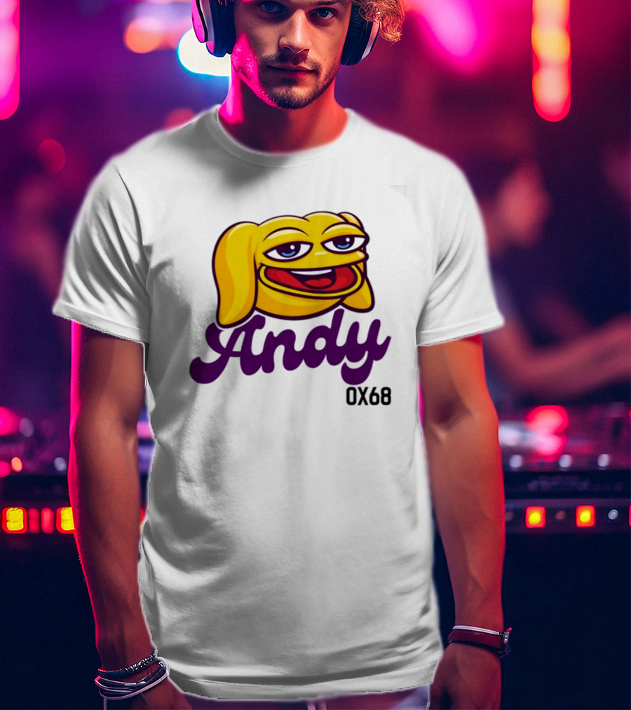 Andy Ox68 Emoji Face Yellow Dog T-Shirt