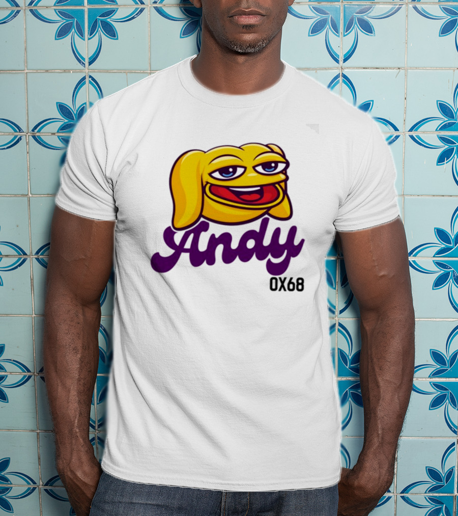 Andy Ox68 Emoji Face Yellow Dog T-Shirt