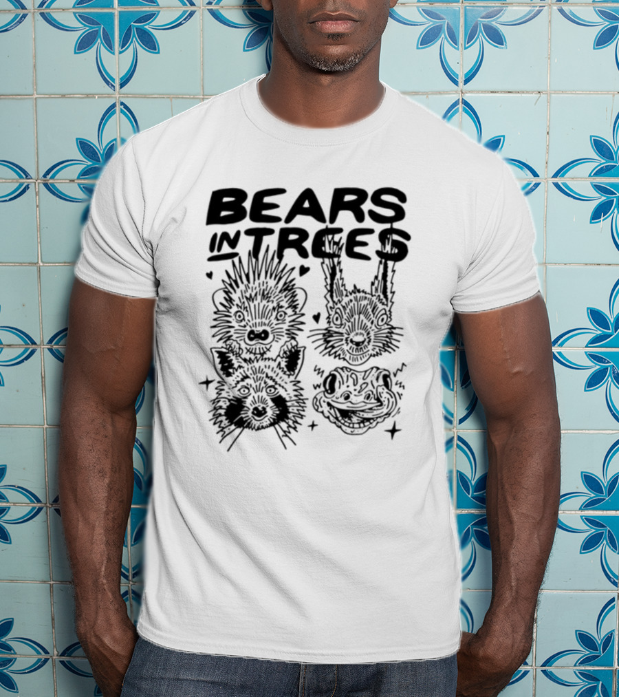 Bears In Trees Animals Wildlife Faces T-Shirt