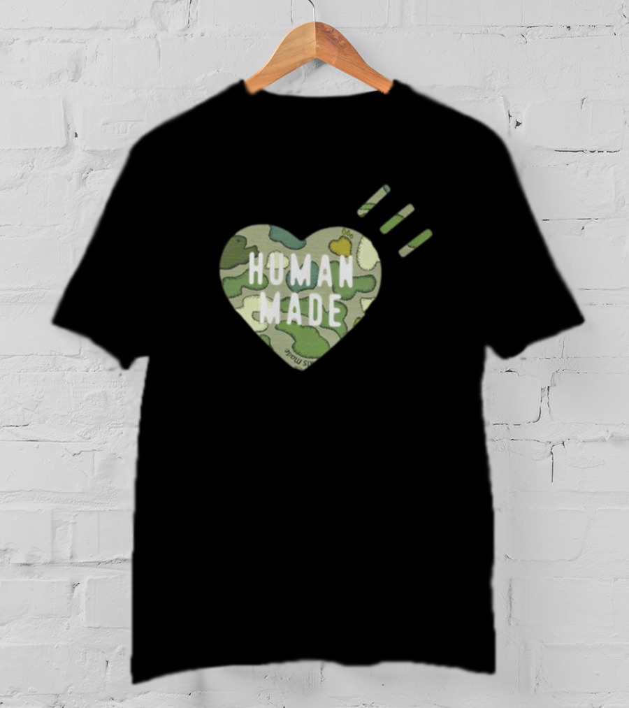 HUMAN MADE Camo Heart Kaws Collaboration T-Shirt