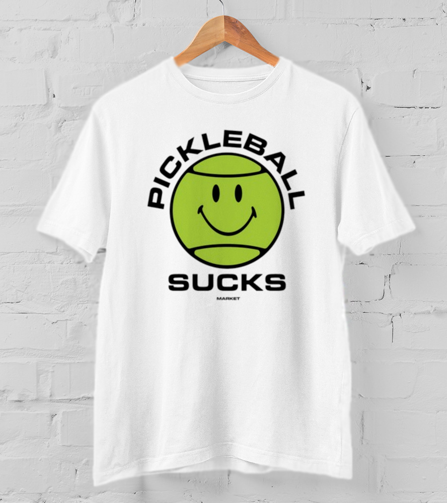 Marketstudios Smiley Pickleball Sucks T-Shirt