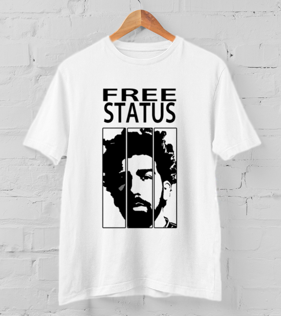Mr.Fiendx Free Status Portrait In Monochrome T-Shirt