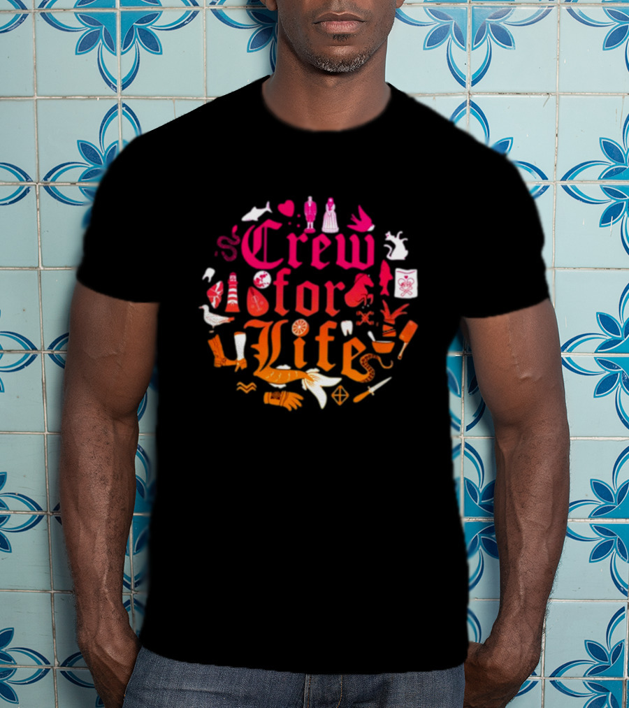 Crew For Life Nautical Icons And Symbols Collection T-Shirt