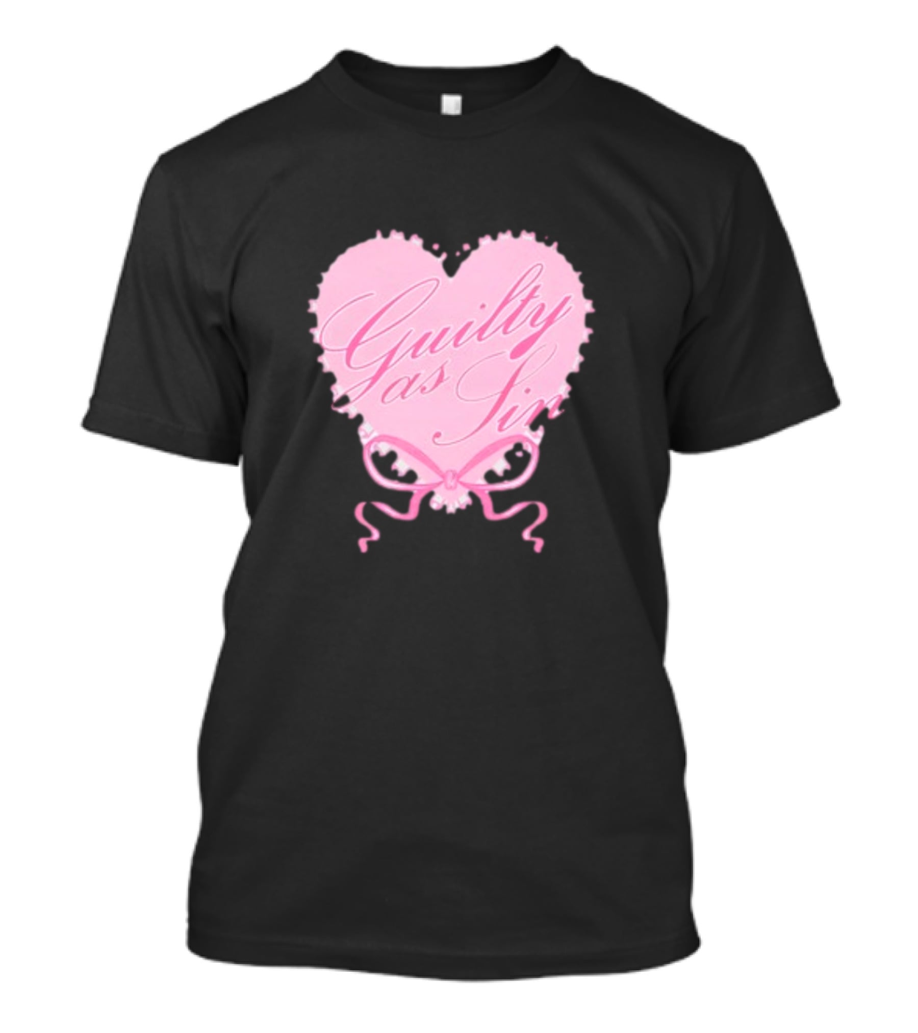 Guilty As Sin Pink Heart T-Shirt