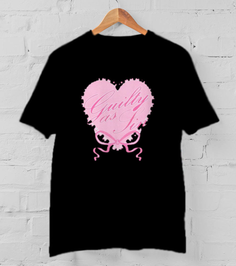 Guilty As Sin Pink Heart T-Shirt