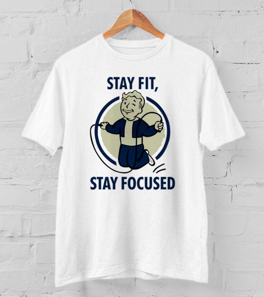 Stay Fit Stay Focused Jump Rope Vault Boy T-Shirt
