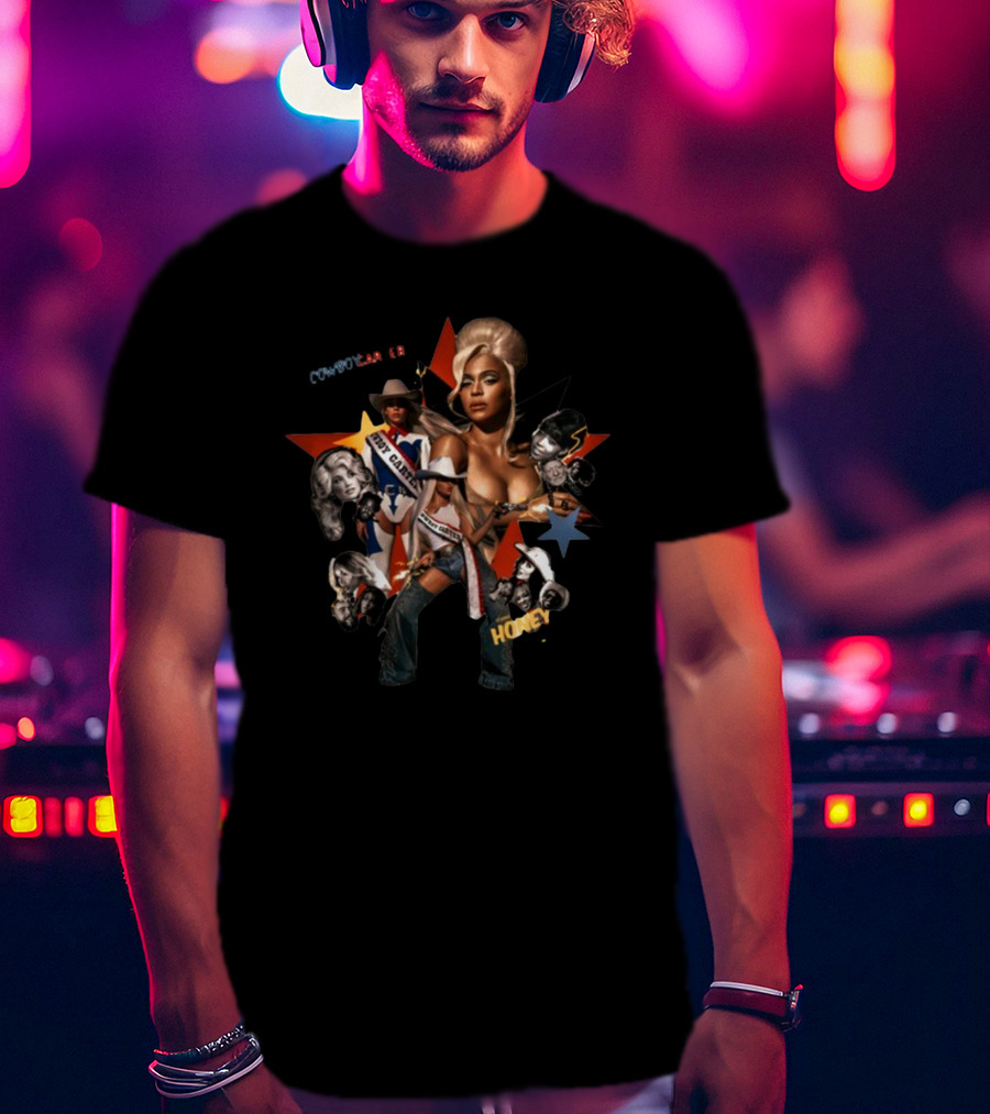 Aiden Prince Cowboy Carter Beyonce Honey Act II T-Shirt
