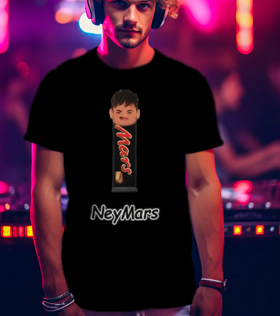 NeyMars Mars Candy Wrapper Neymar Head Edgy T-Shirt