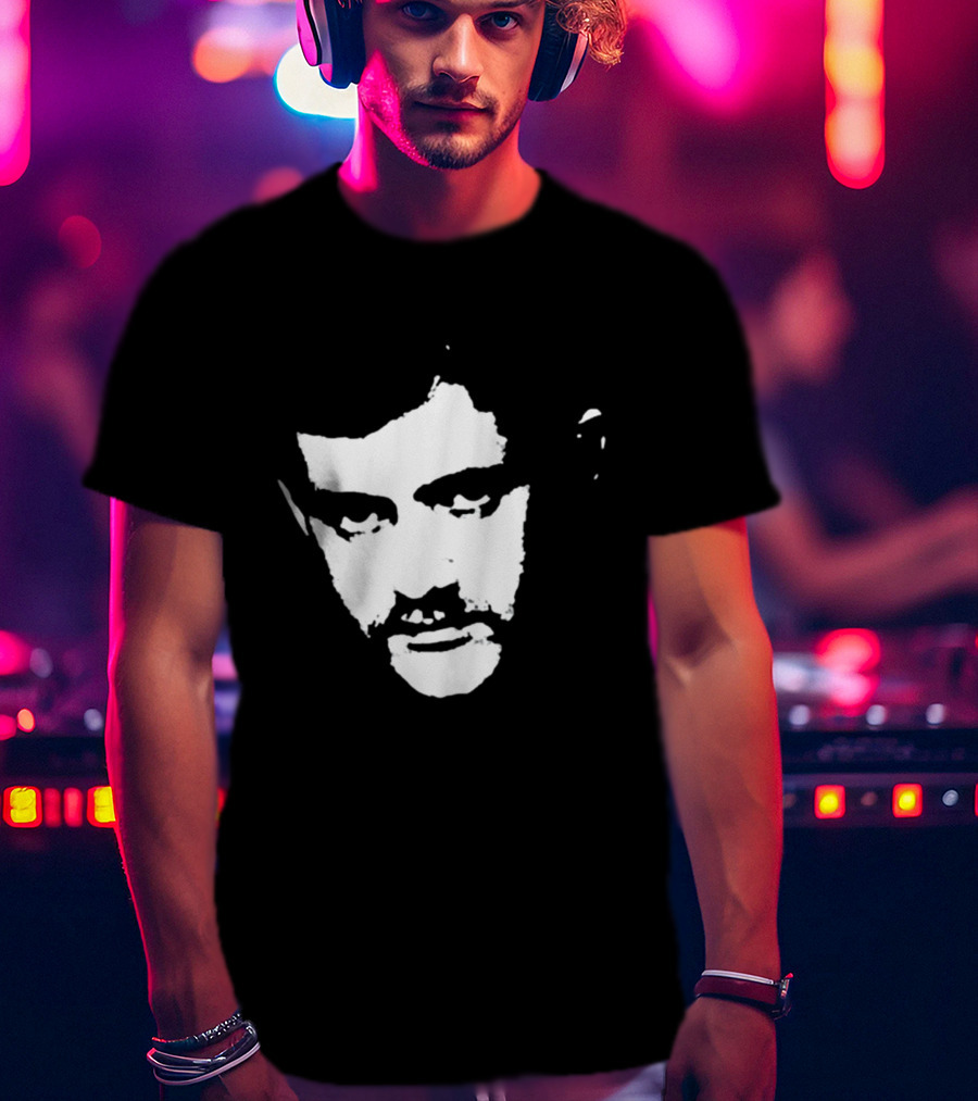 Patrick Cowley Black And White Face T-Shirt