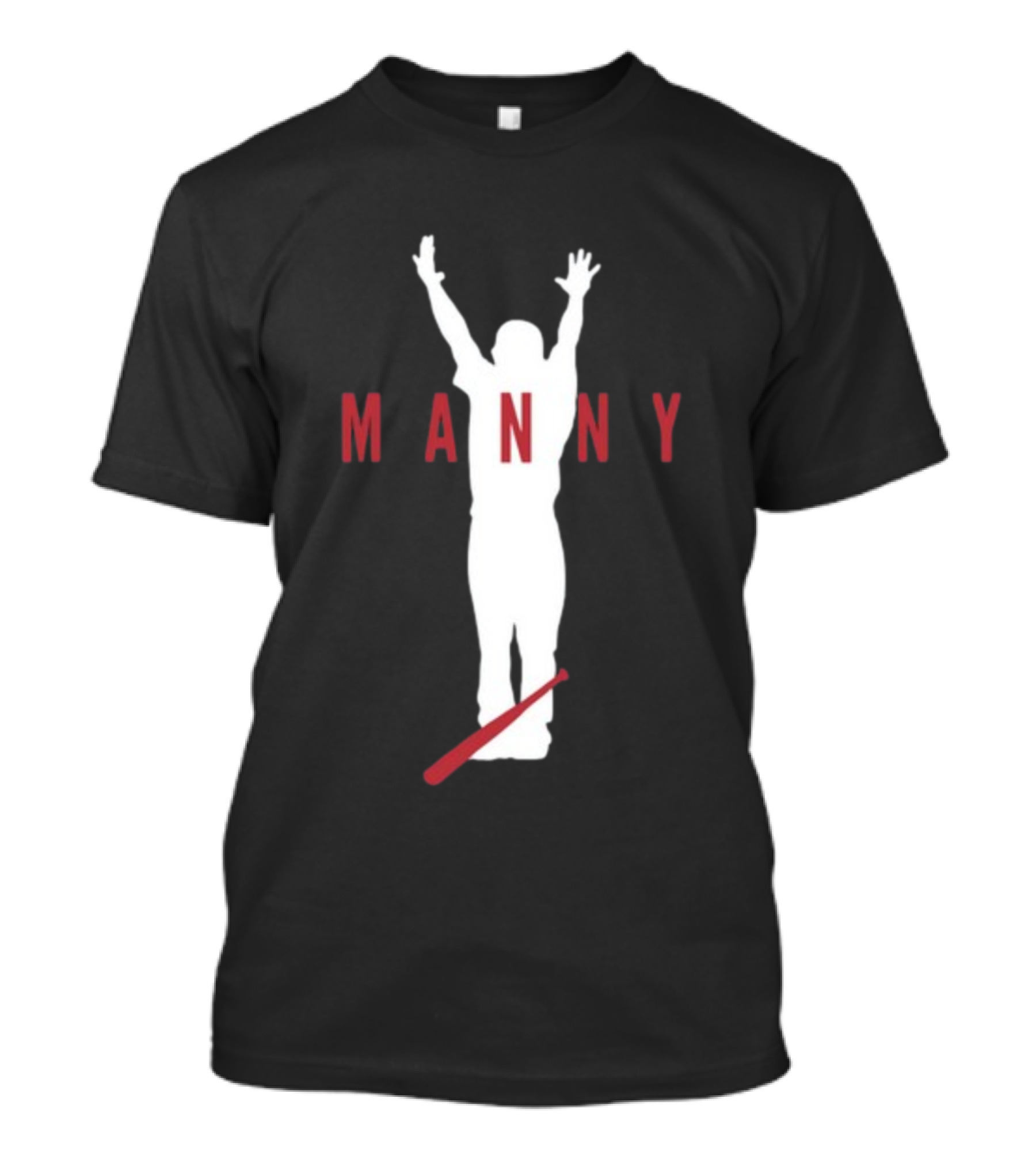 Manny Celebration Silhouette With Red Bat T-Shirt