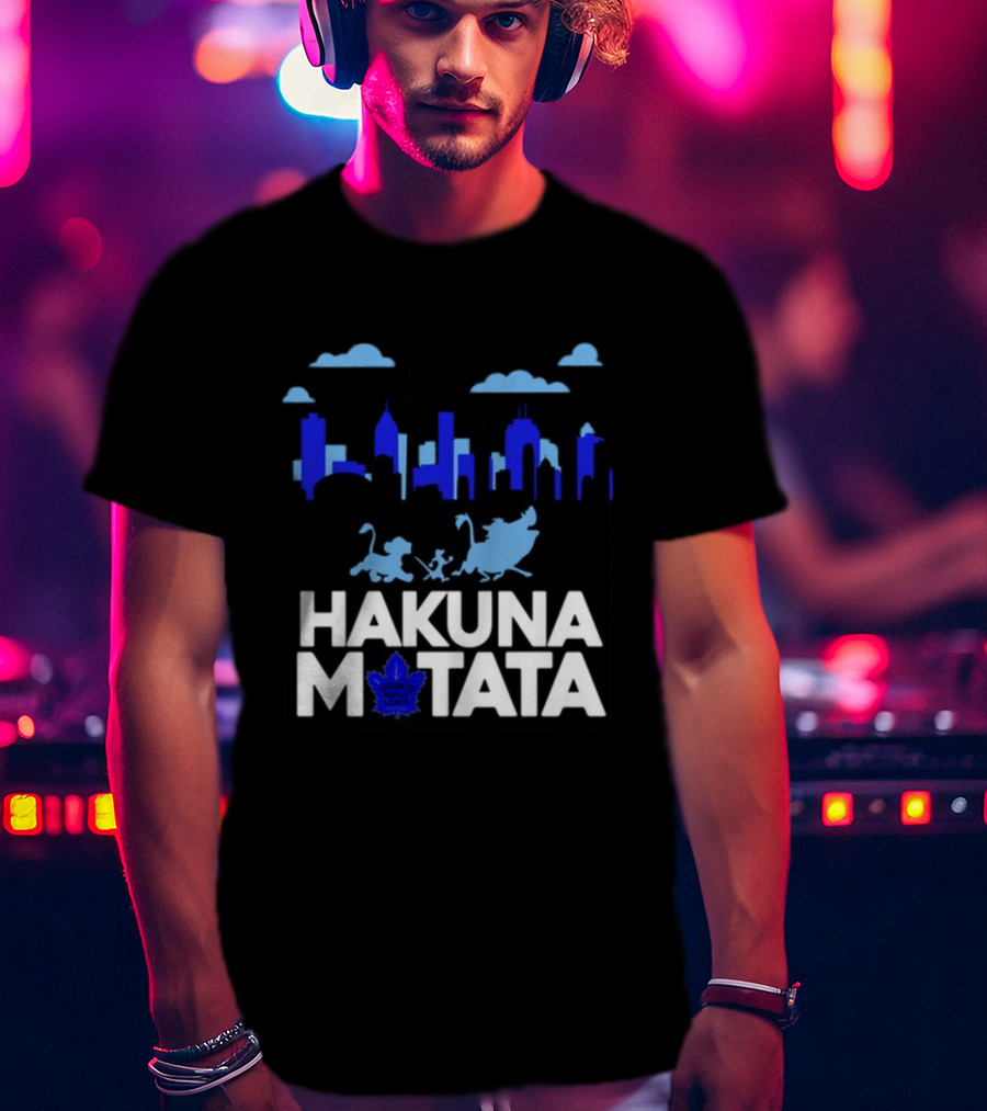 Hakuna Matata Toronto Skyline With Characters Toronto Maple Leafs T-Shirt