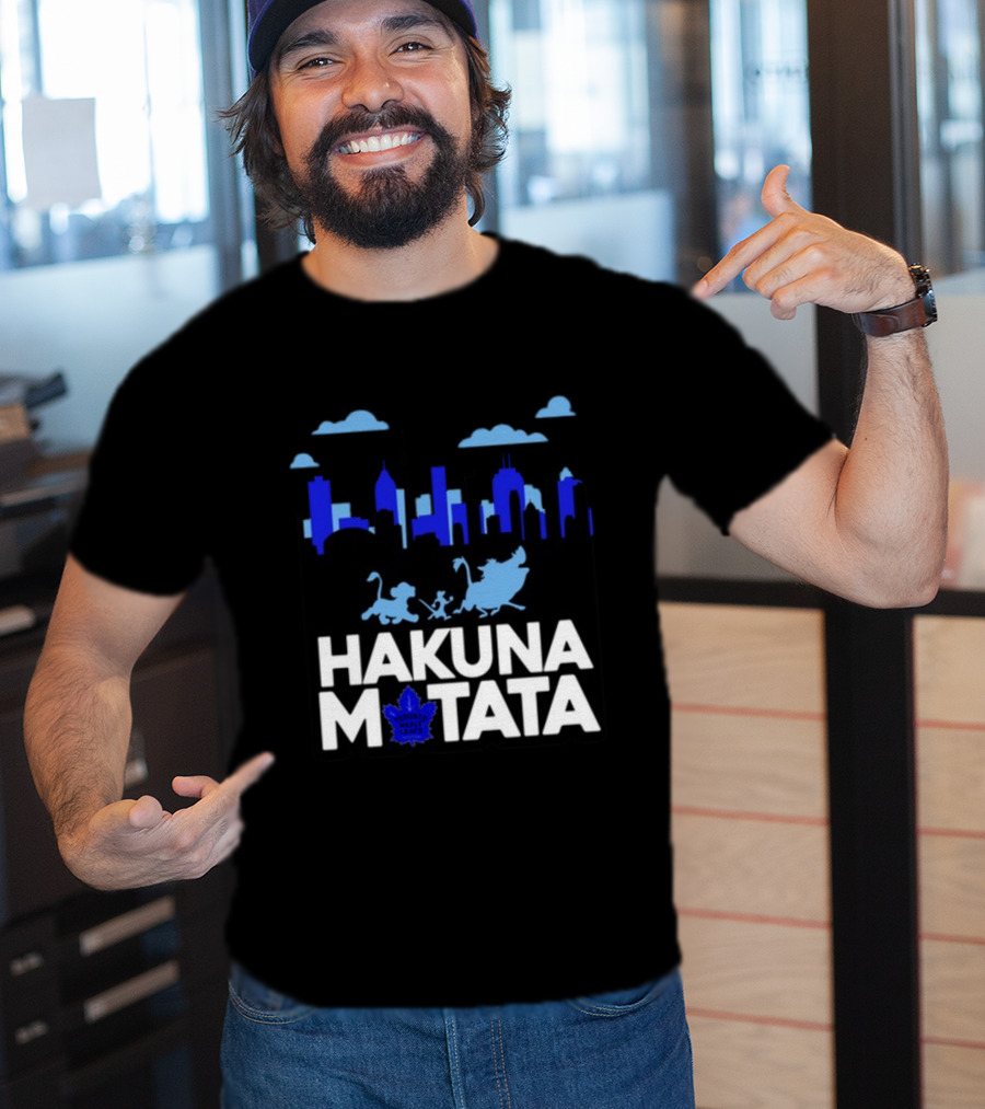 Hakuna Matata Toronto Skyline With Characters Toronto Maple Leafs T-Shirt