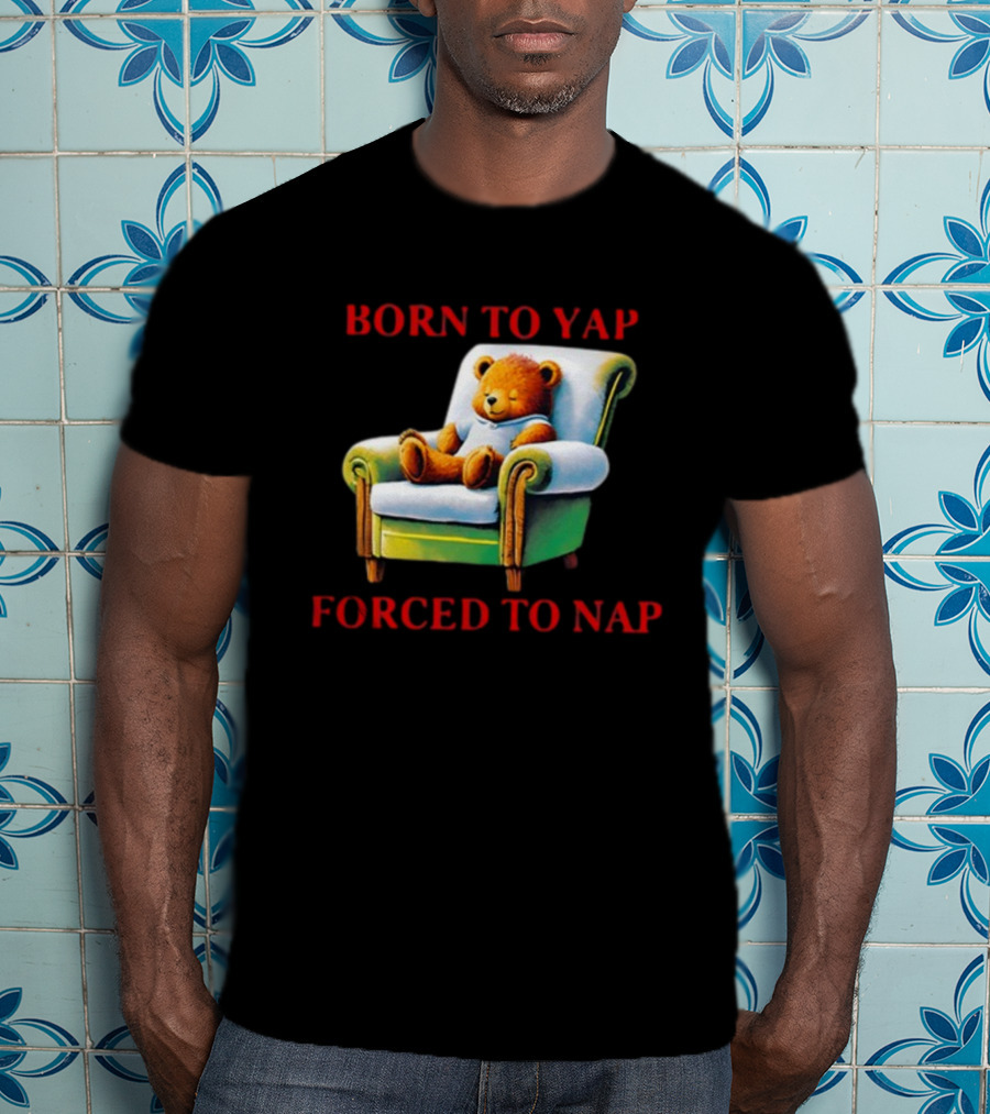 Born To Yap Forced To Nap Teddy Bear Armchair Shitheadsteve T-Shirt