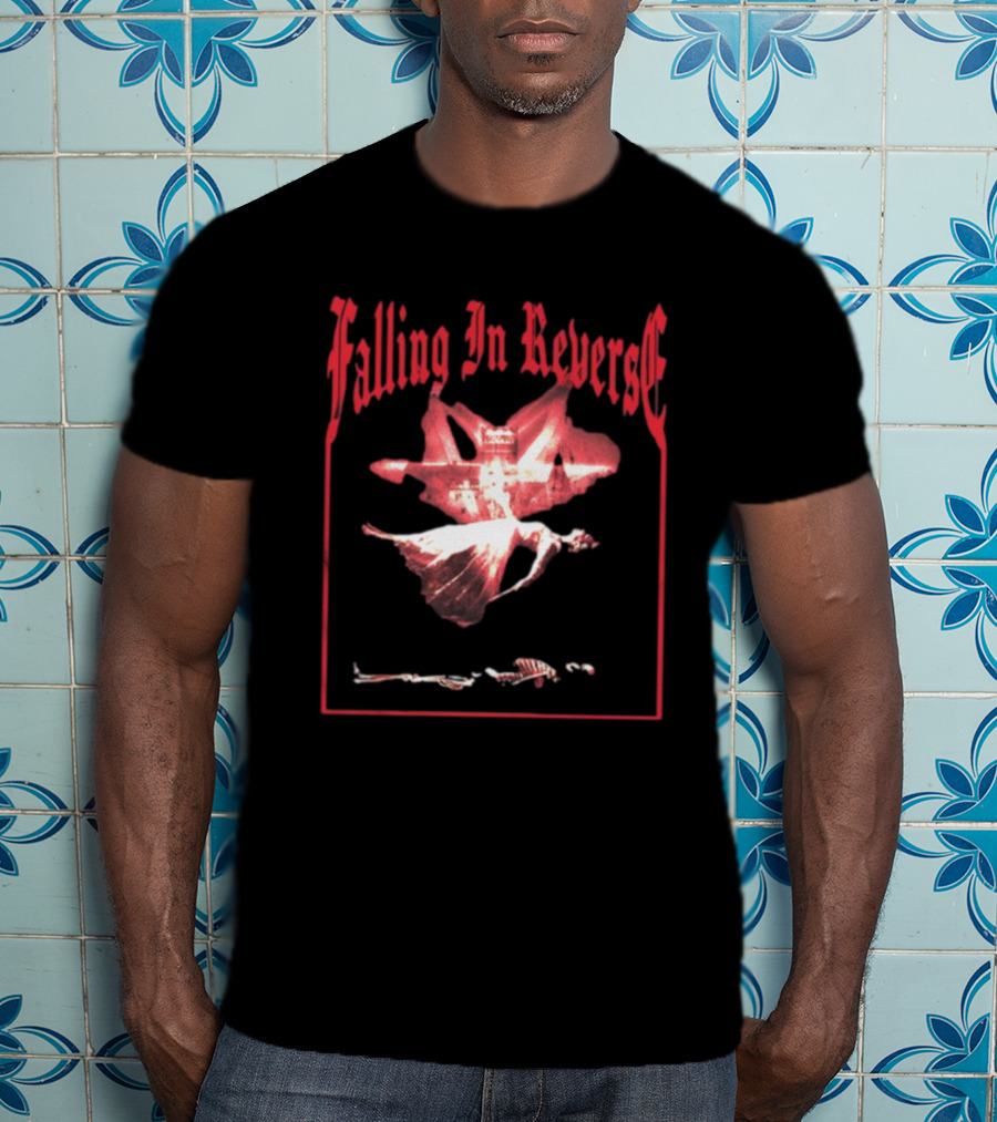 Falling In Reverse Floating Skeleton And Angel T-Shirt