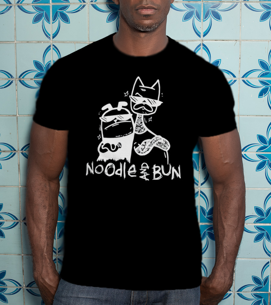 Noodleandbun Noodle And Bun The Duo Cats With Sunglasses T-Shirt