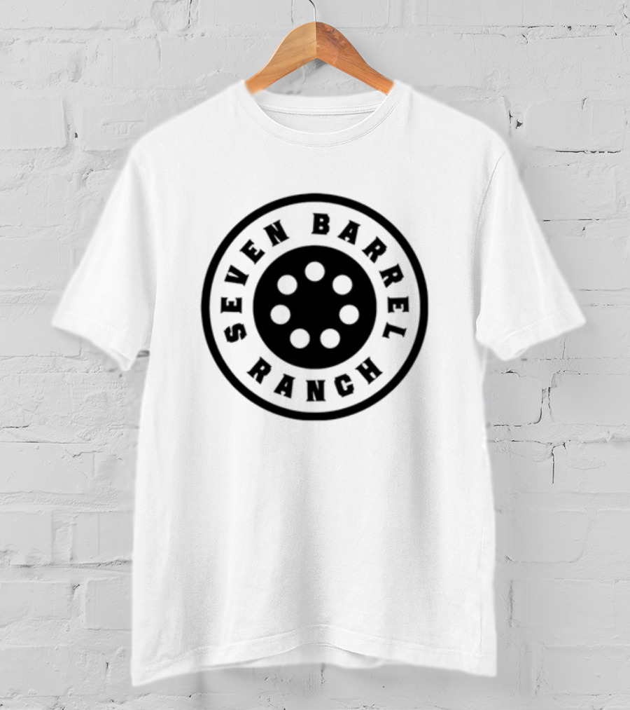 Seven Barrel Ranch Revolver Cylinder Circle T-Shirt