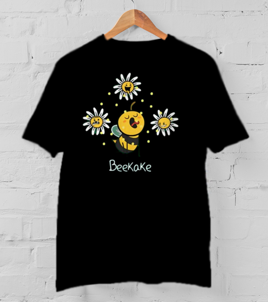 Spring Limited Beekake Singing Bee With Happy Flowers T-Shirt
