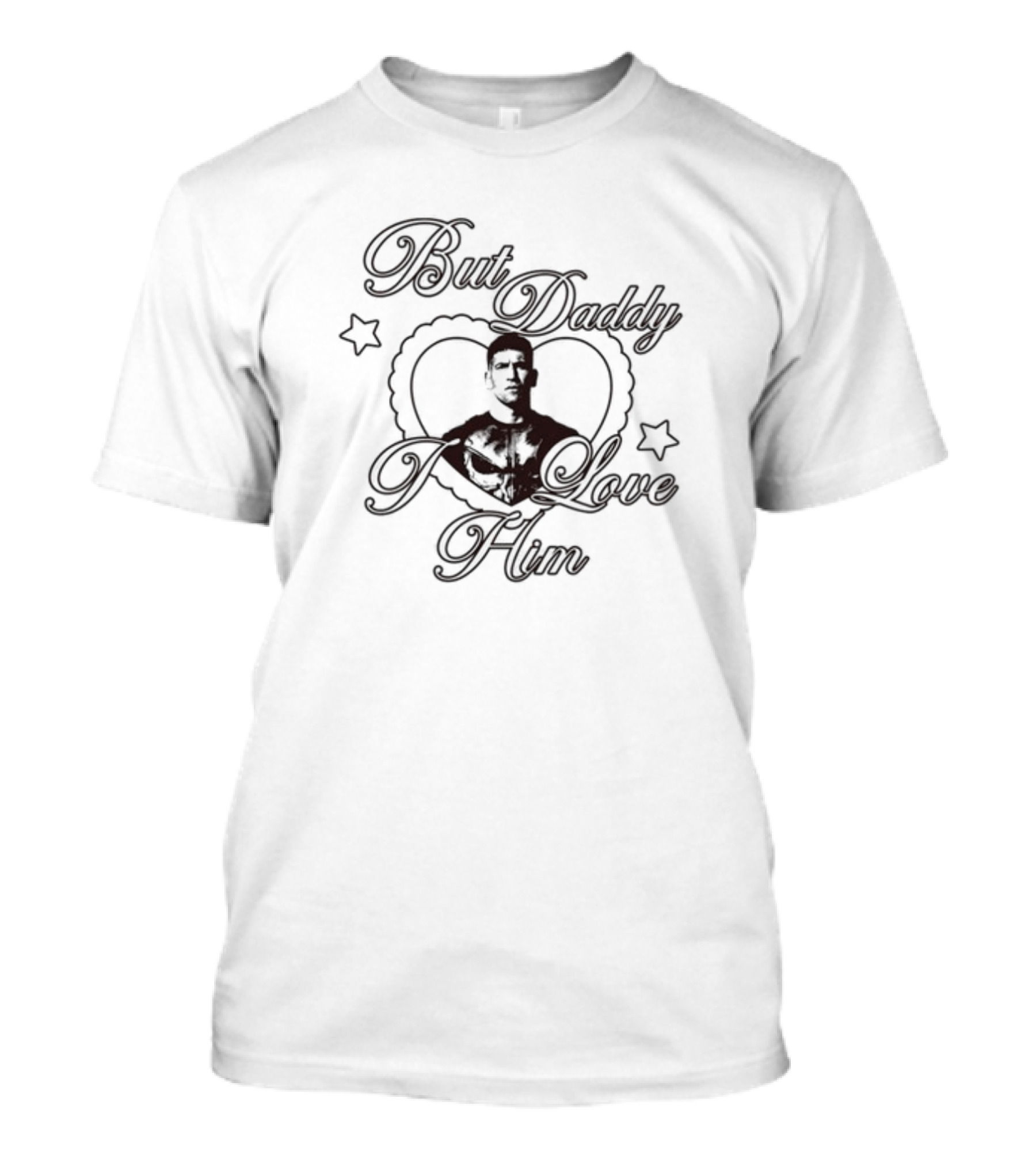 Embercases But Daddy I Love Him Frank Castle Heart Stars T-Shirt