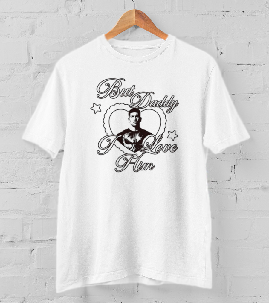 Embercases But Daddy I Love Him Frank Castle Heart Stars T-Shirt