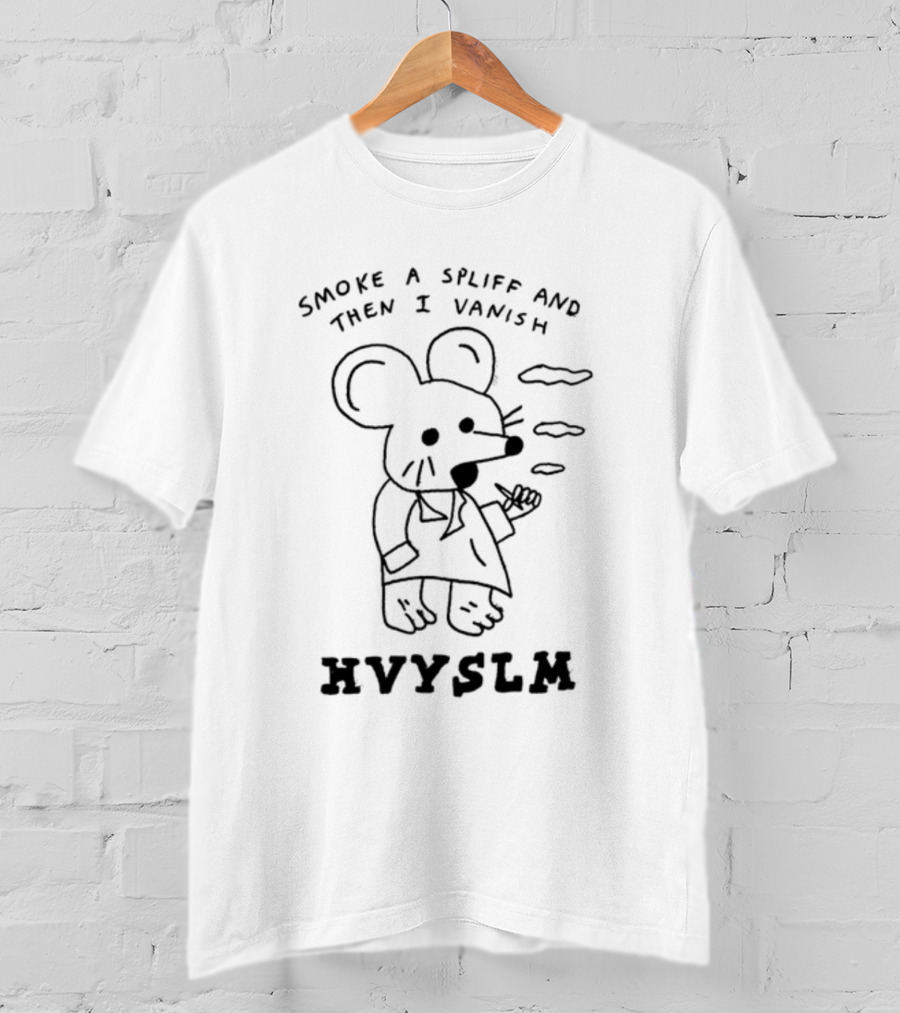 Hvyslm Eric Kenney Smoke A Spliff And Then I Vanish Mouse Character T-Shirt