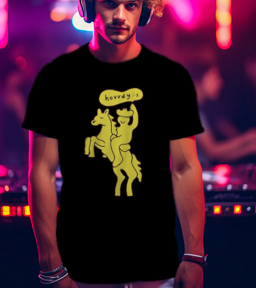 Hovvdy Jcrumb Cowboy On Horseback T-Shirt