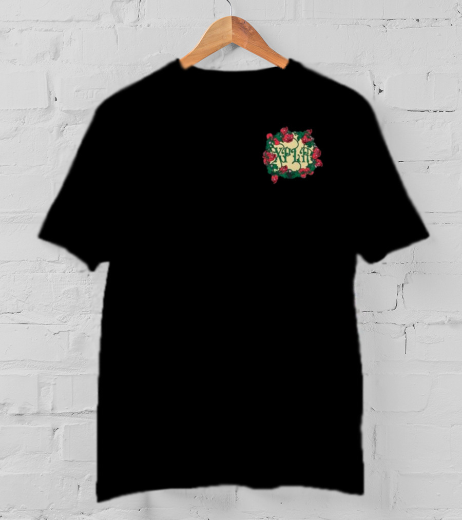 XPLR Floral Skull Wreath Roses T-Shirt