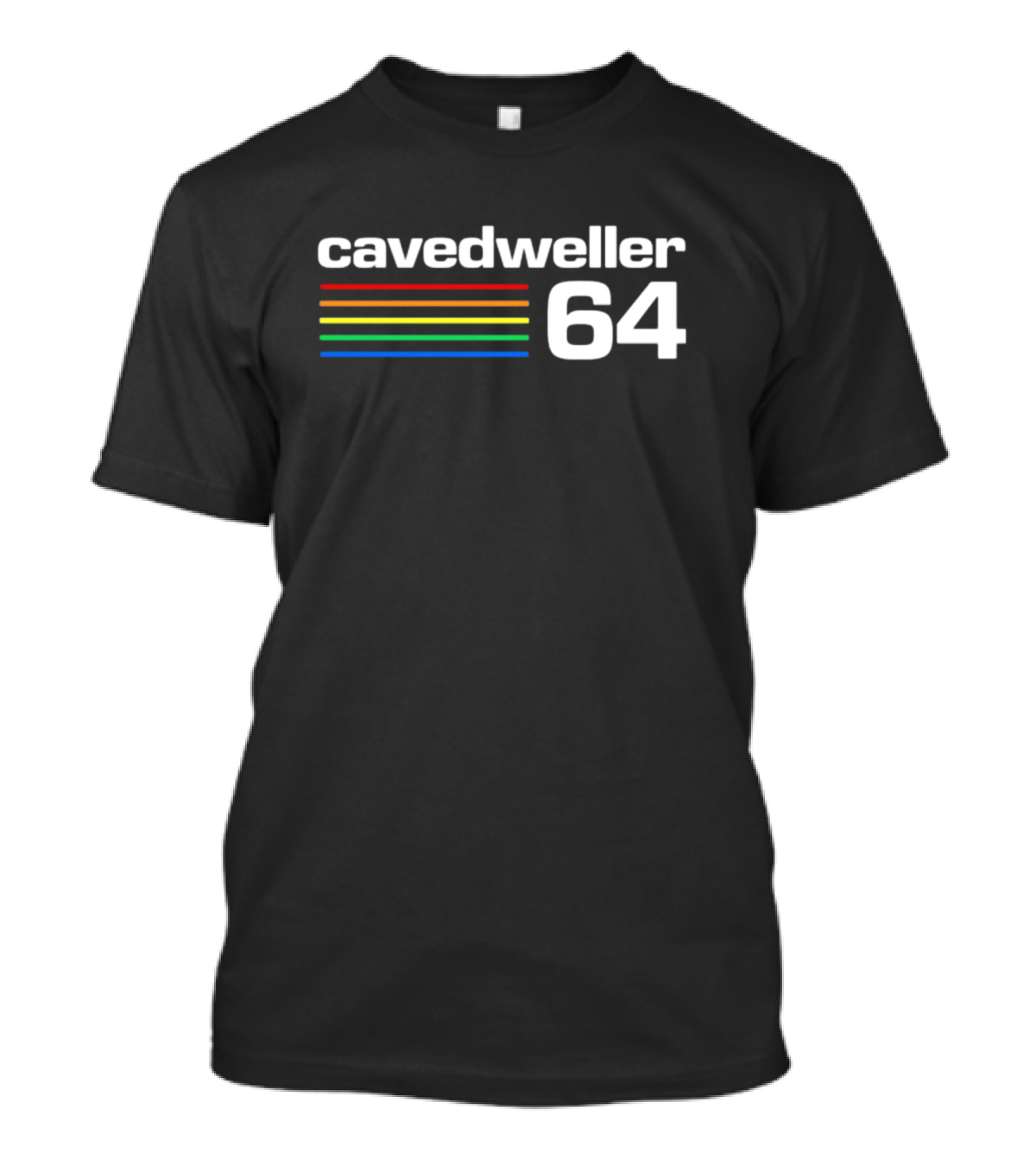 Cavedweller 64 Retro Gaming Style With Striped Color Bars T-Shirt