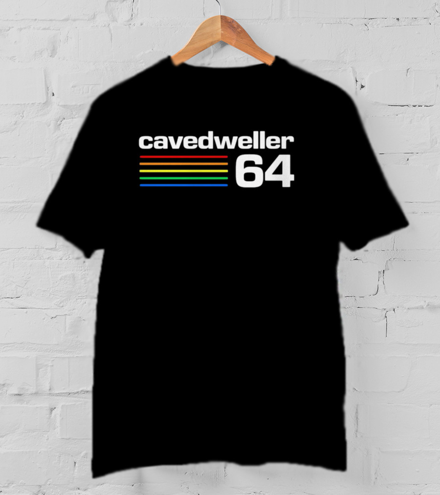 Cavedweller 64 Retro Gaming Style With Striped Color Bars T-Shirt