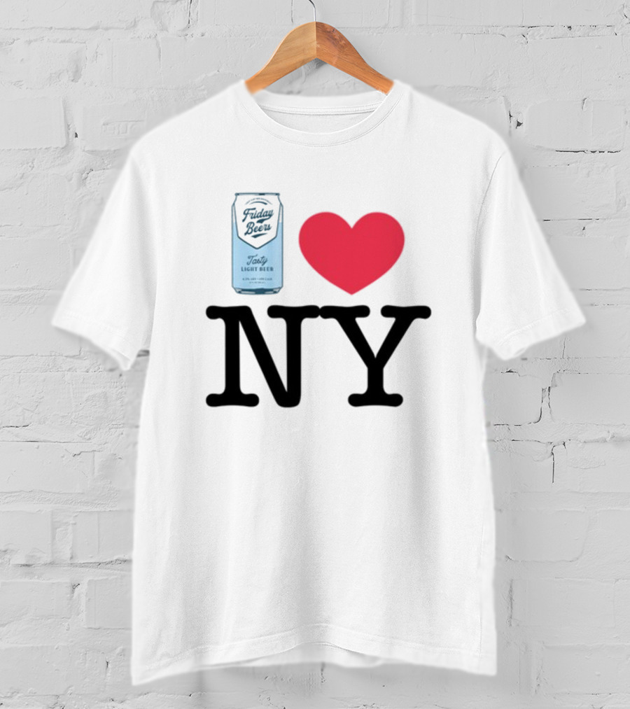 Friday Beers Tasty Light Beer I Love NY T-Shirt