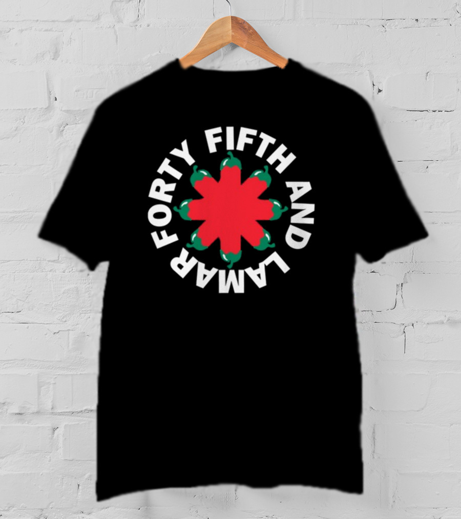 Forty Fifth And Lamar Red Green Starburst T-Shirt