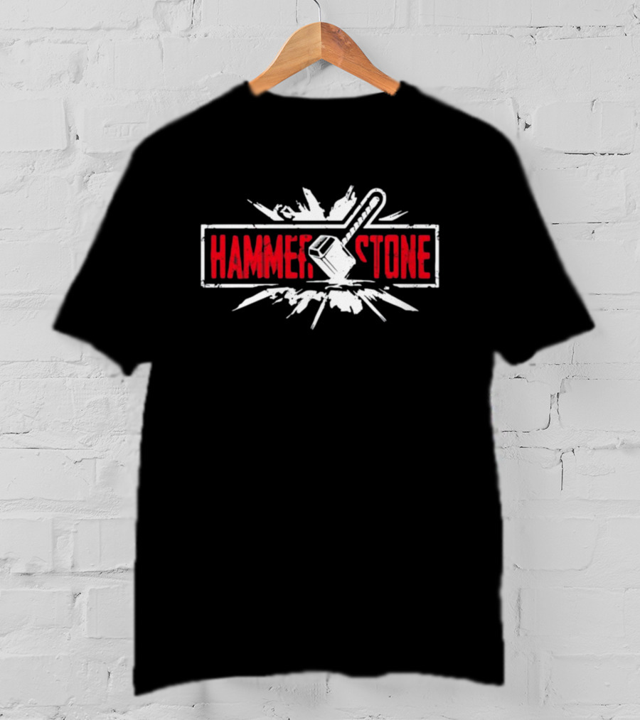 HAMMER STONE Burst Impact Graphic With Sledgehammer T-Shirt