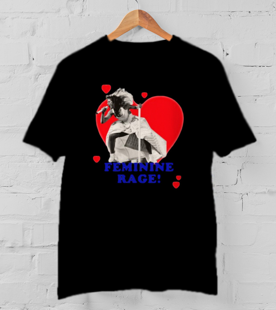 Taylor Swift Feminine Rage Sussy Swiftie Heart Stage Performance T-Shirt