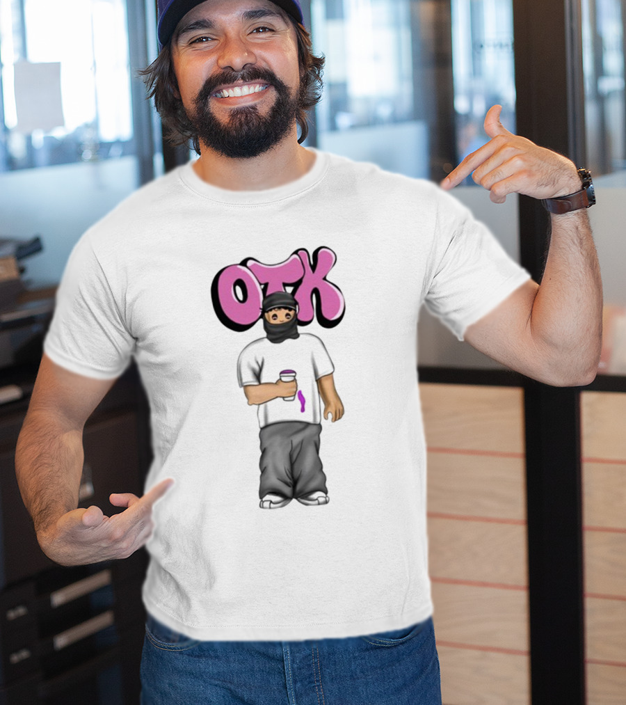 OTK Ski Mask Character With Coffee Cup T-Shirt