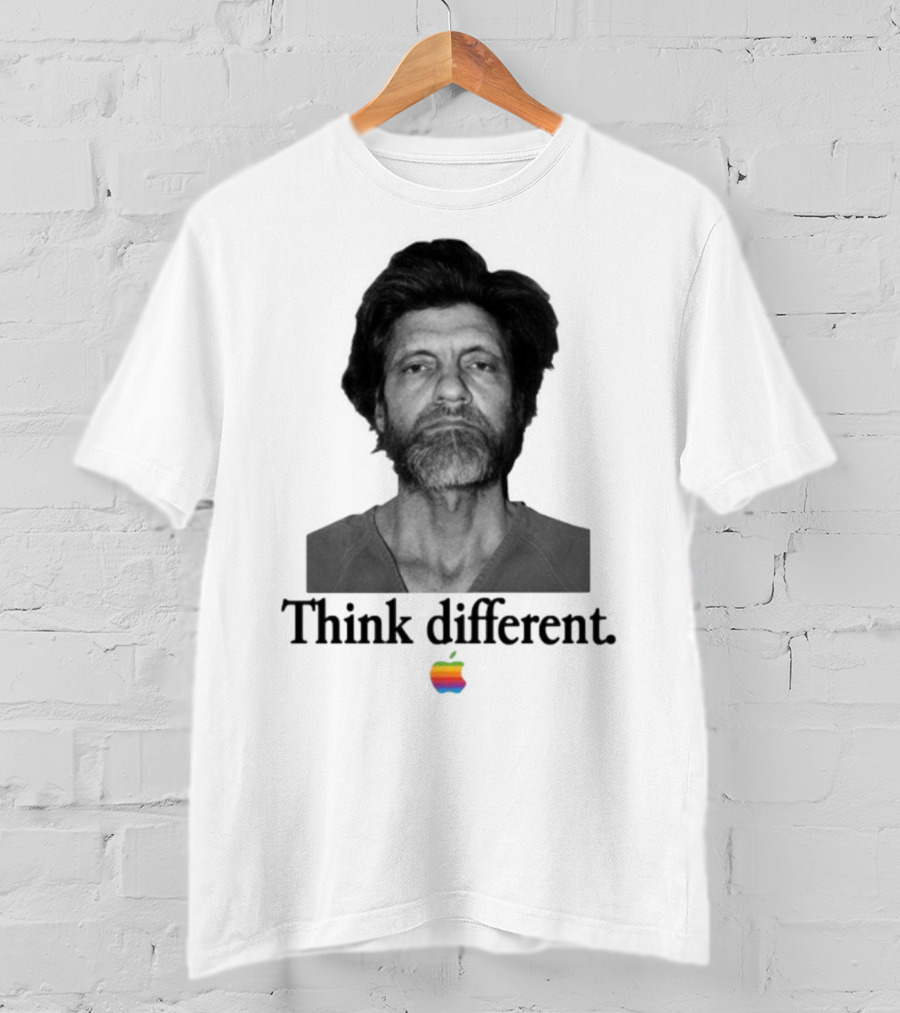 Uncle Ted Think Different Apple Parody With Rainbow T-Shirt