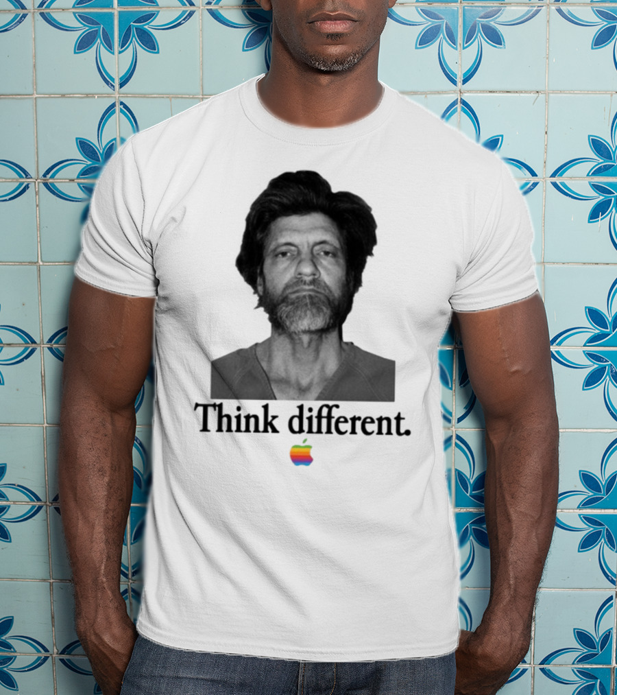 Uncle Ted Think Different Apple Parody With Rainbow T-Shirt