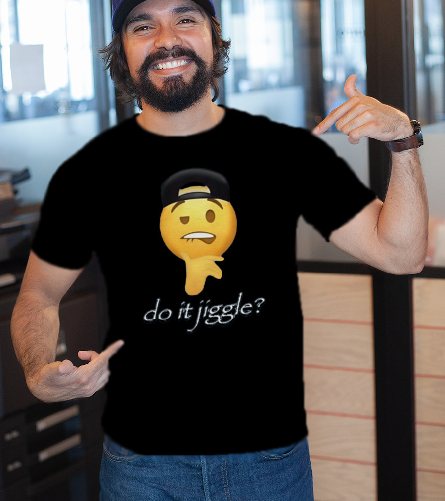Do It Jiggle Emoji With Backwards Baseball Cap T-Shirt