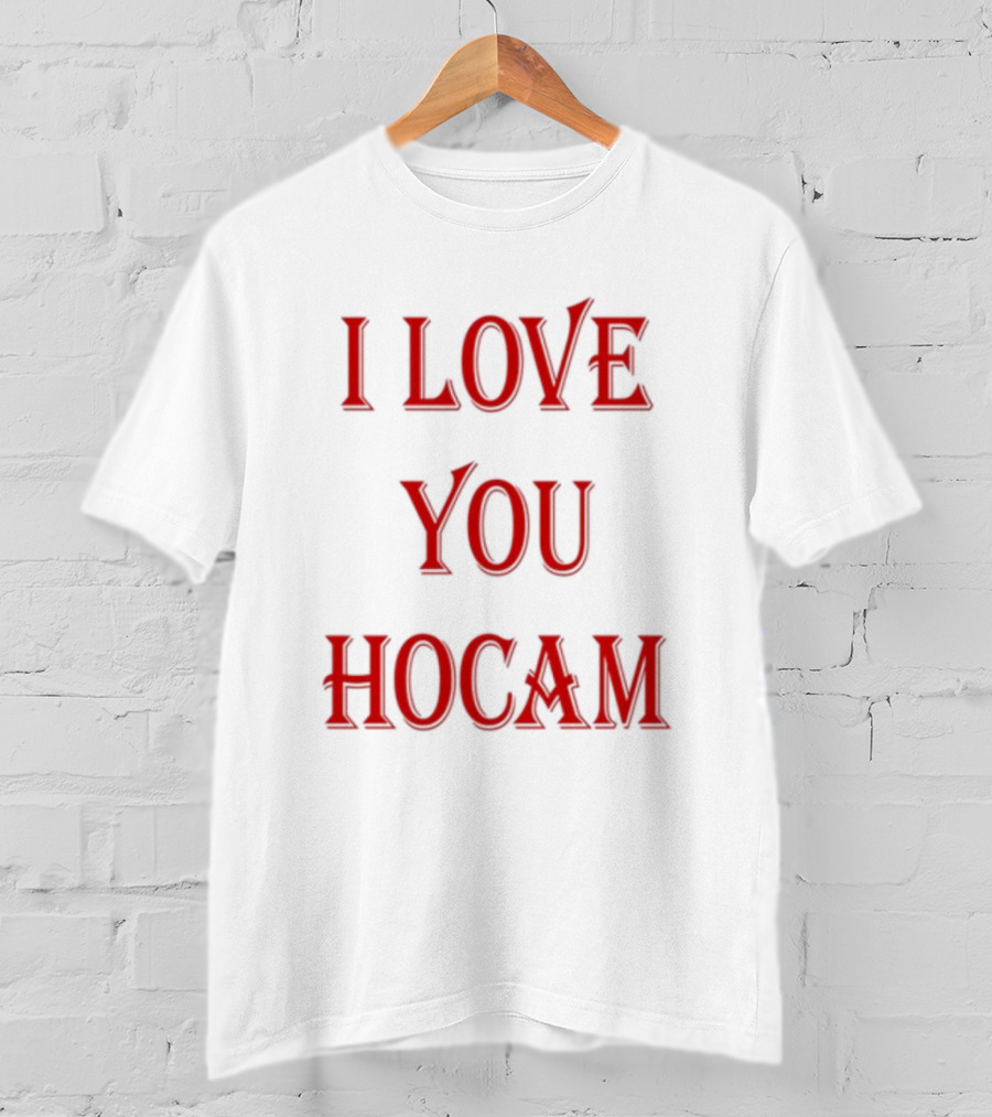 I Love You Hocam Vintage Horror Inspired Font T-Shirt