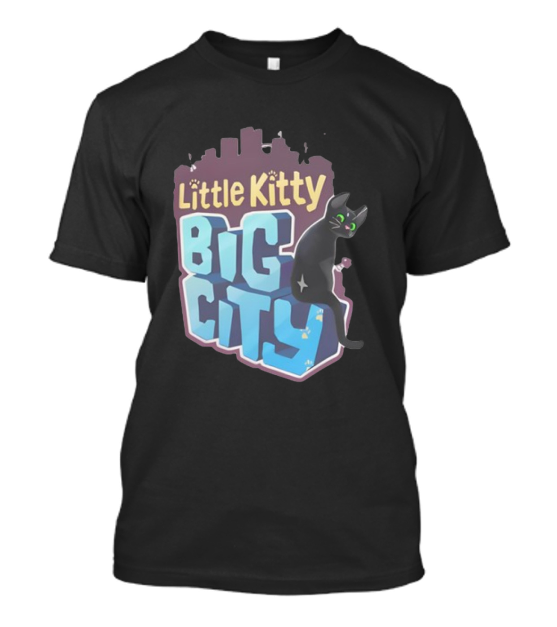 Little Kitty Big City Playful Cat Adventure T-Shirt