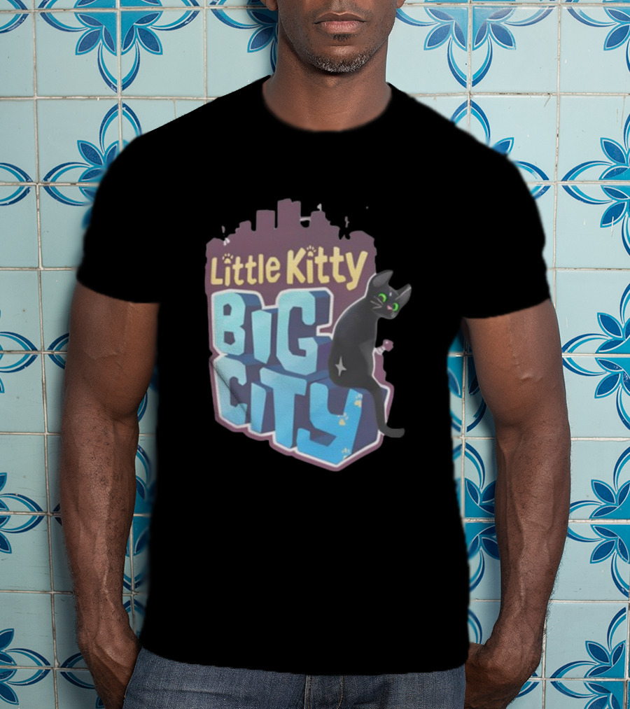 Little Kitty Big City Playful Cat Adventure T-Shirt