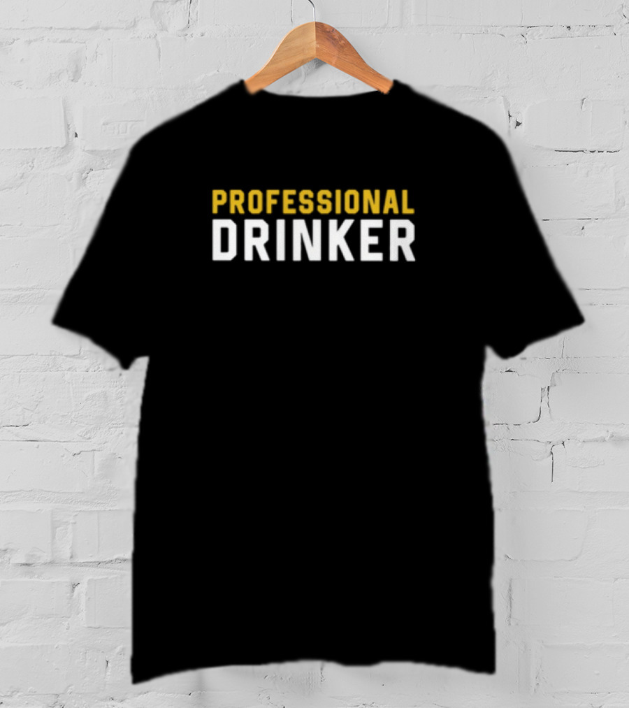 Shithead Steve Professional Drinker Black White T-Shirt