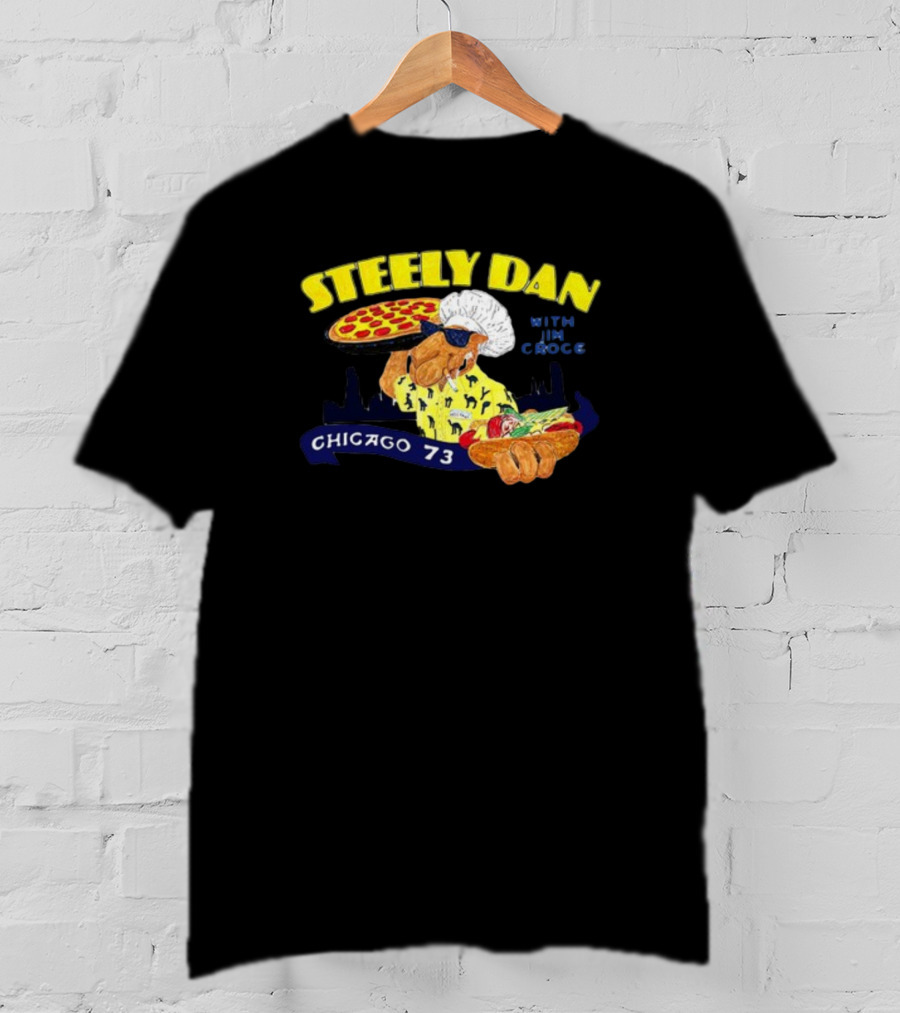 Steely Dan With Jim Croce Pizza Chef Chicago 73 T-Shirt