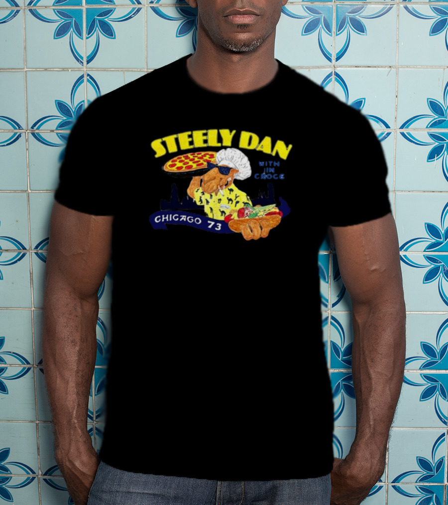 Steely Dan With Jim Croce Pizza Chef Chicago 73 T-Shirt