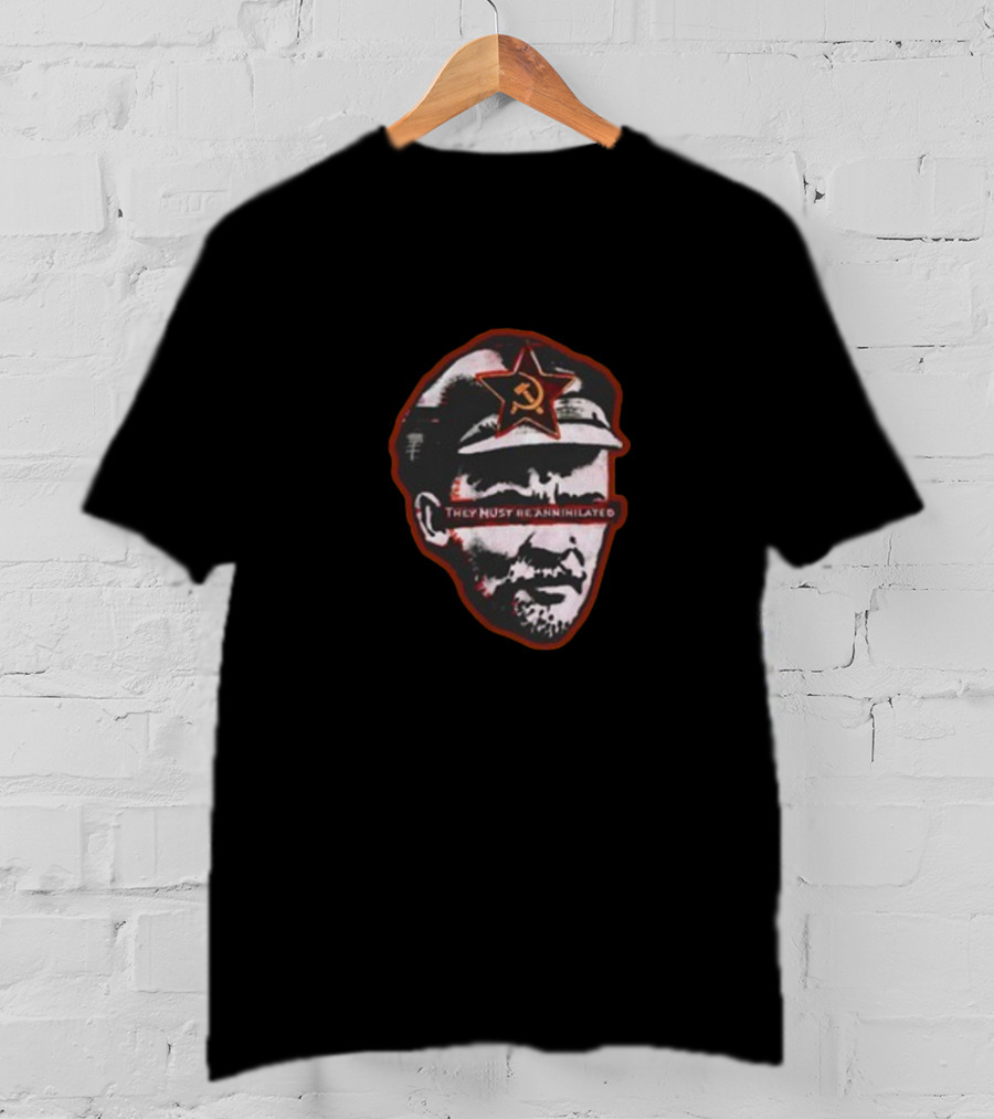 They Must Be Annihilated Soviet Star Lenin Bust Unwokeart Zine T-Shirt