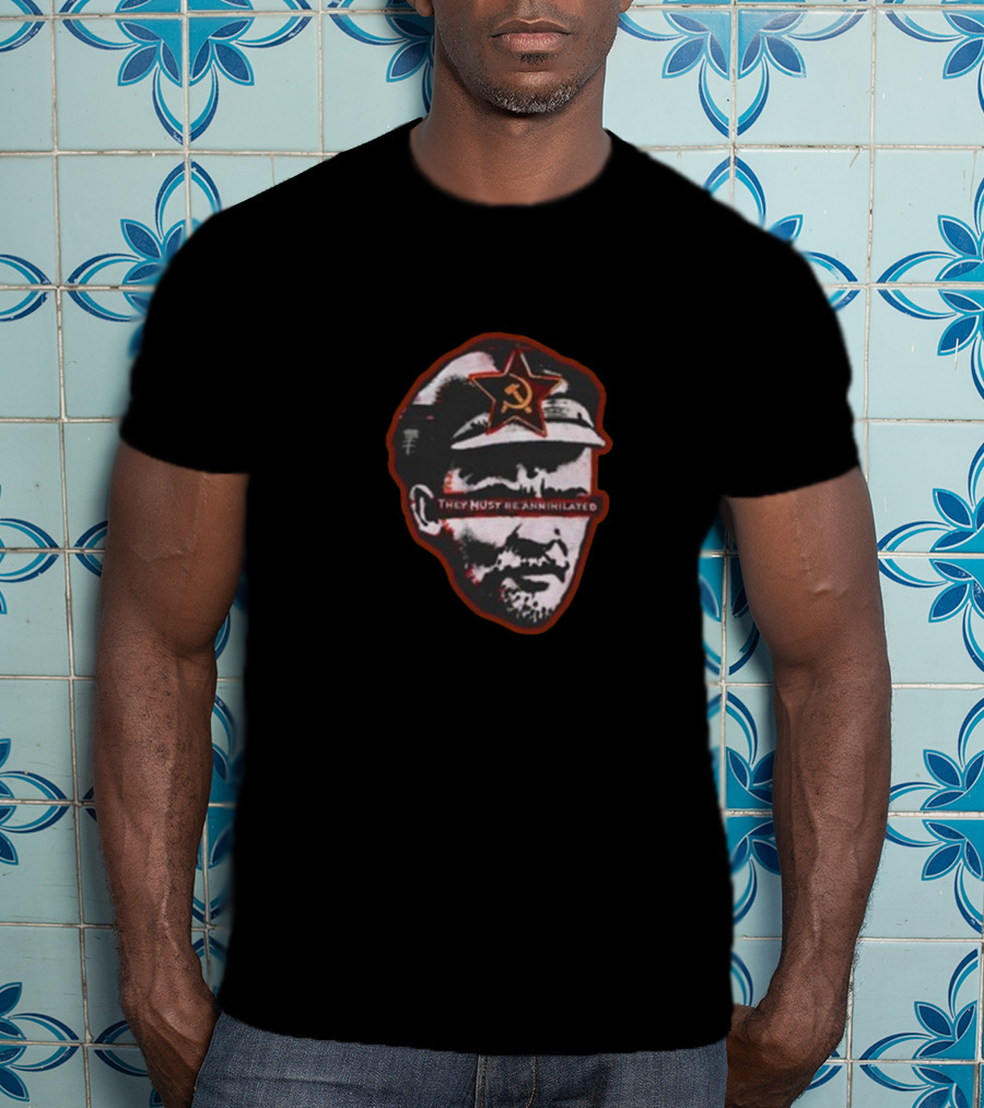 They Must Be Annihilated Soviet Star Lenin Bust Unwokeart Zine T-Shirt