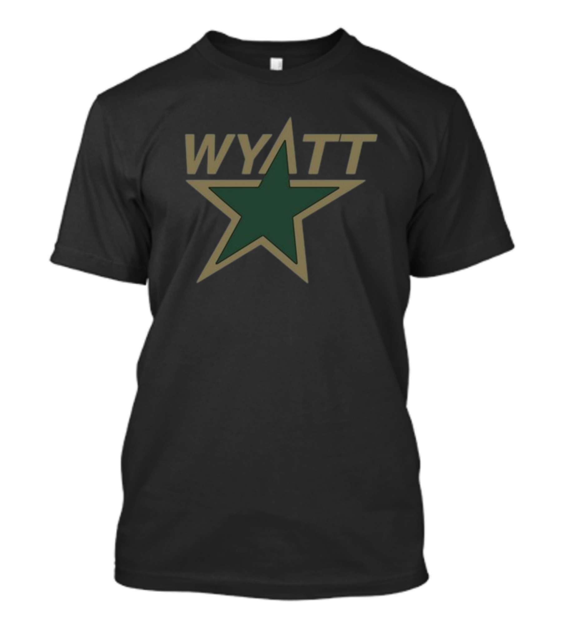 WYATT Green Star Bold Lettering T-Shirt
