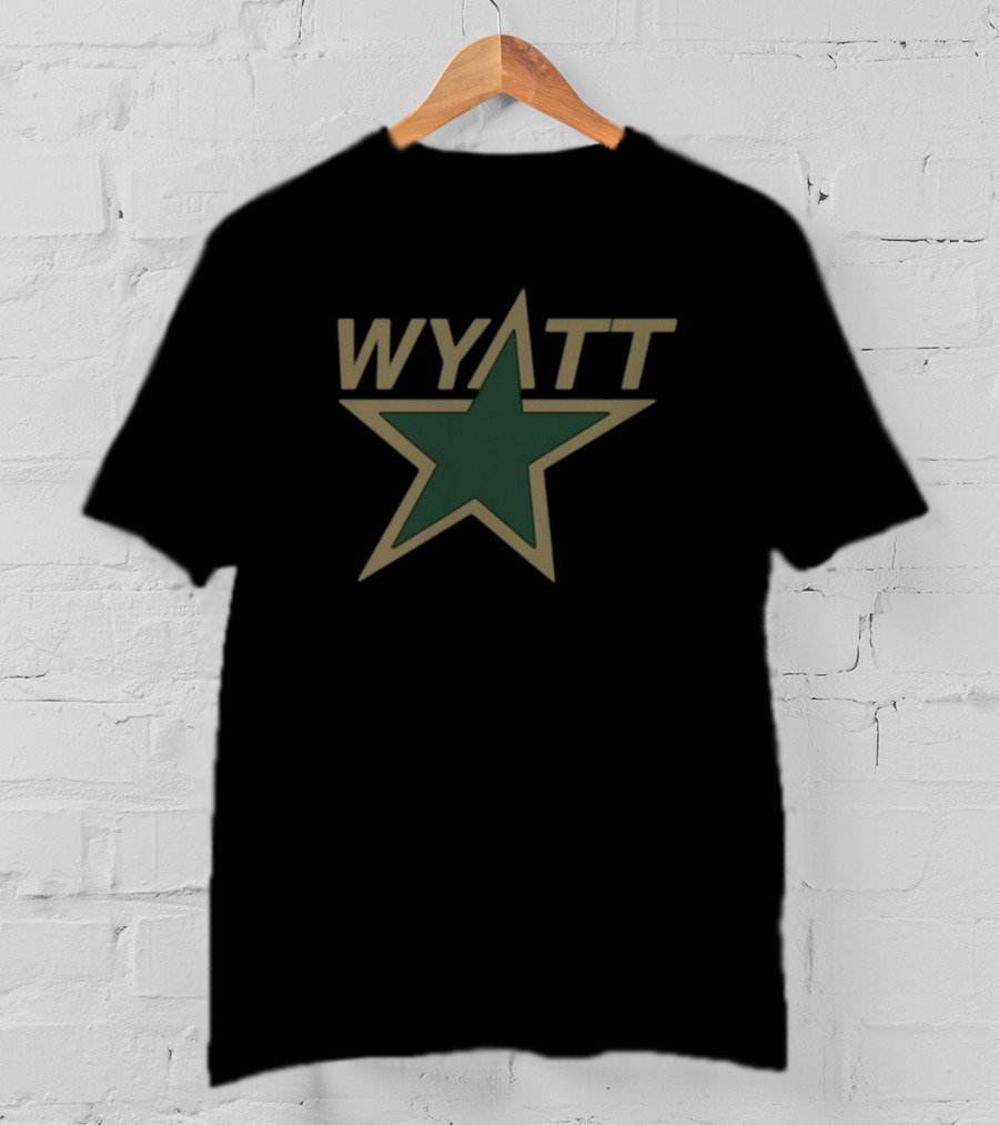 WYATT Green Star Bold Lettering T-Shirt