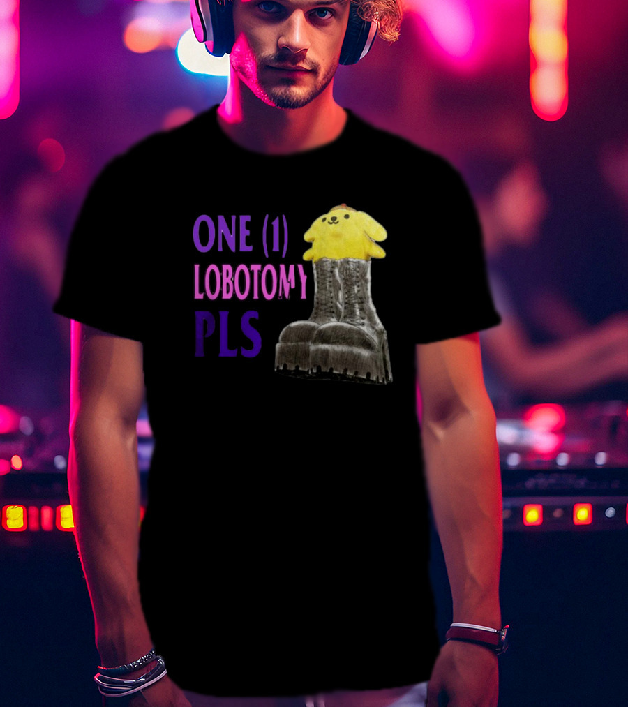 Jmcgg Pompompurin One 1 Lobotomy Pls Cute Character In Platform Boots T-Shirt